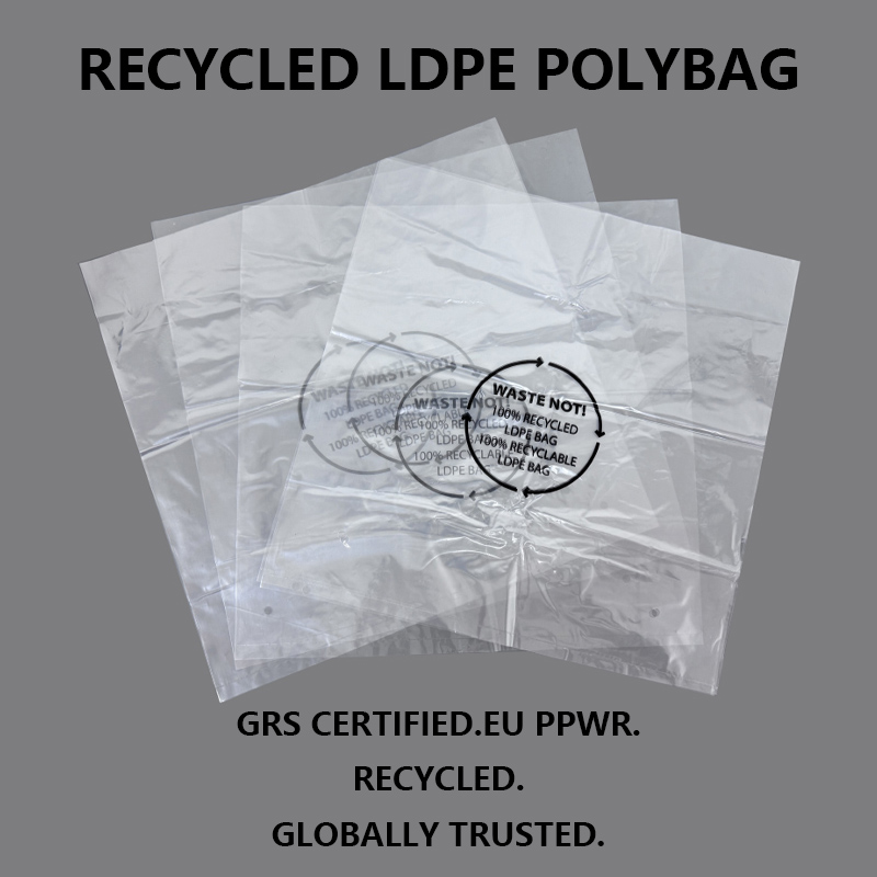 GRS сертификатталған қайта өңделген LDPE орау пакеттері тұрақты және қайта өңдеуге болатын орауыш шешімдерін қолдайды.